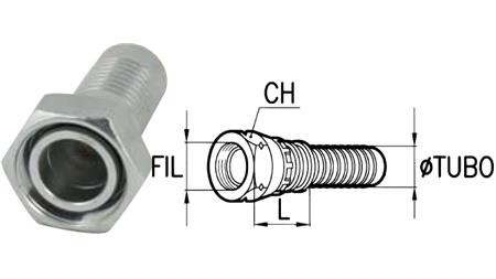 HIDRAULIKUS IDOM DKOL 15 L NŐI DN12-M22x1,5