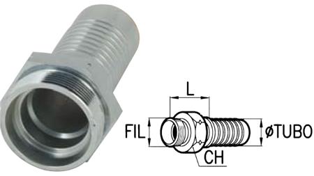 CONEXÃO HIDRÁULICA CES 8 COM MACHO DN6-M16X1,5