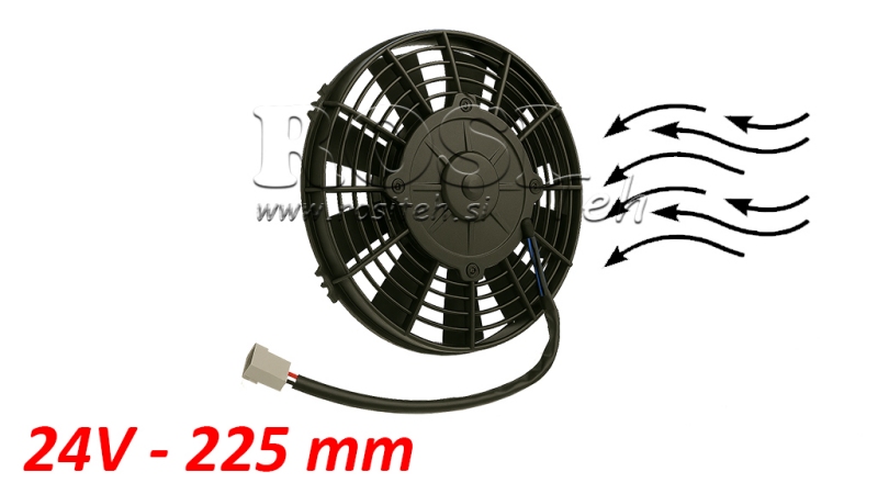 AXIALE VENTILATOR 225MM DUIDEN 24V