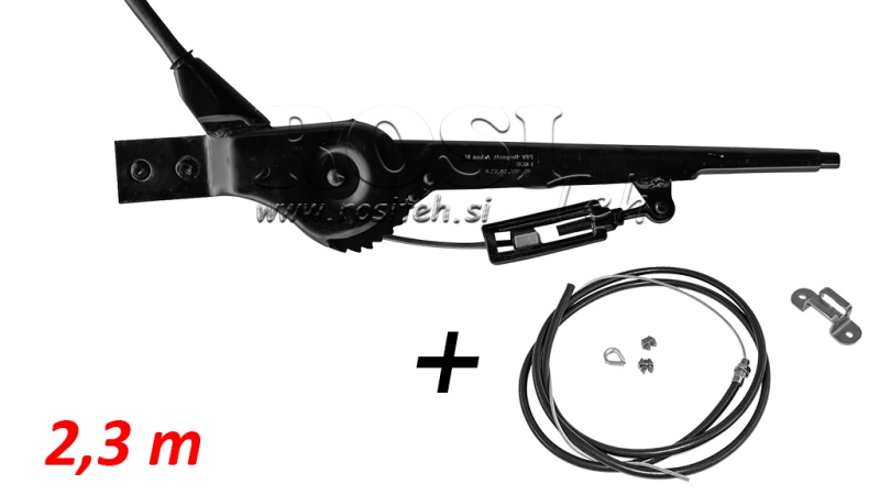 PULL LEVER FOR TRAILER HAND BRAKE SET WITH CABLE 2.3M