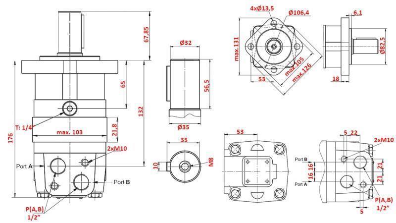 ХИДРАВЛИЧЕН МОТОР MS 125