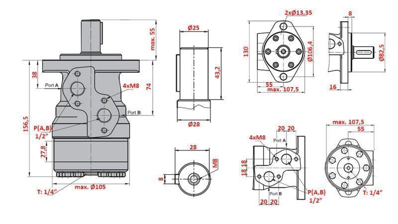 HIDRAULISKAIS MOTORS MR 160