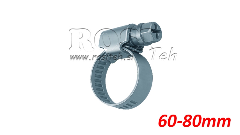 9MM- SCREW HOSE CLAMP 60-80MM