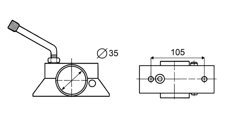 OBUJMICA ZA POTPORNU NOGU 75kg AUTO PRIKOLICE