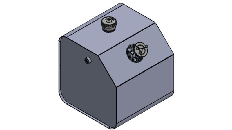 SERBATOIO METALLICO SUPERIORE 150 Lit 600x600x500mm