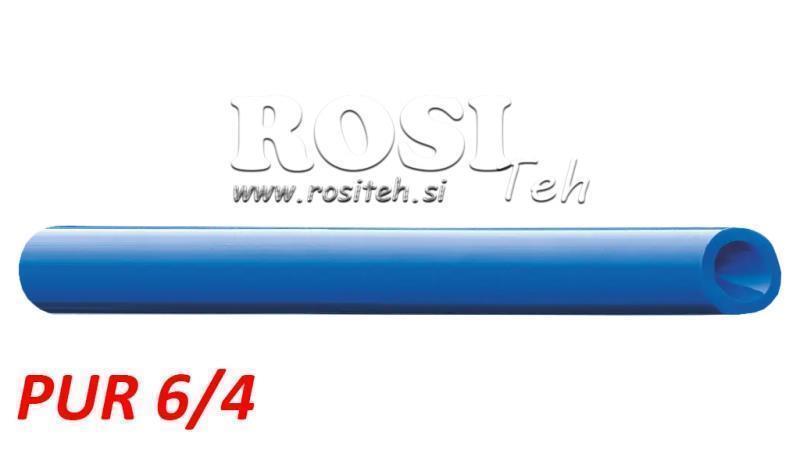 TUYAU D'AIR POLYURÉTHANE PU 6/4 PUR BLEU