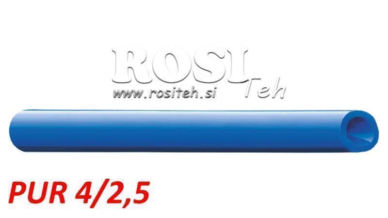 TUYAU D'AIR POLYURÉTHANE PU 4/2.5 PUR BLEU