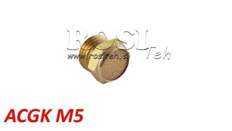 MUFLA PNEUMÁTICA FEITA DE LATÃO ACGK M5 BAIXA