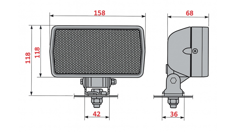 TRAKTORA DARBA Gaisma COBO HALOGĒNS