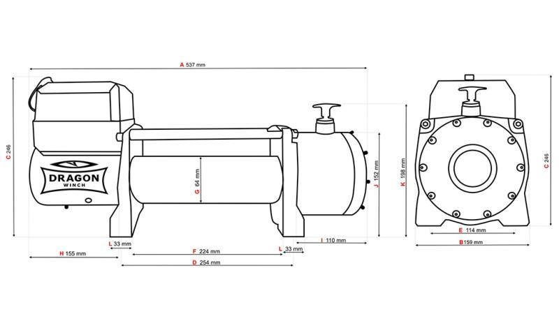 12 V ELEKTRICKÝ VYHÝBAČ DWM 13000 HD - 5897 kg - Syntetická šňůra