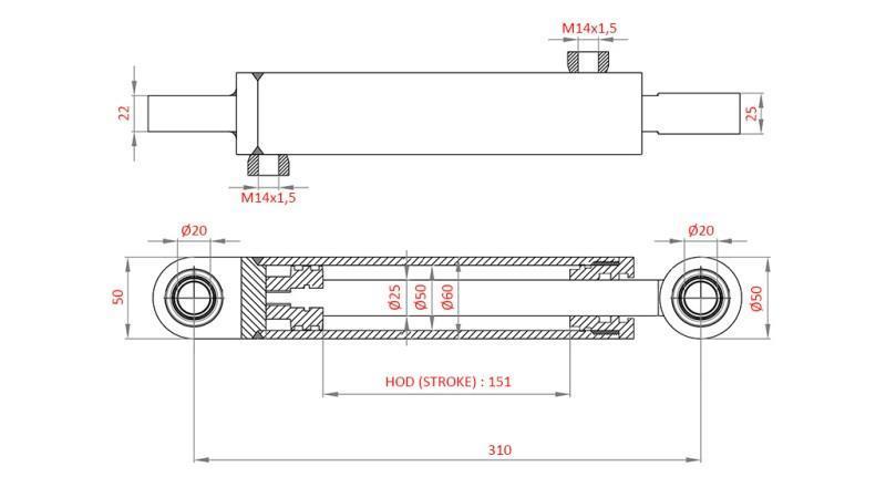 HYDRAULIKLENKZYLINDER FIAT-NEW HOLLAND OEM-5189995