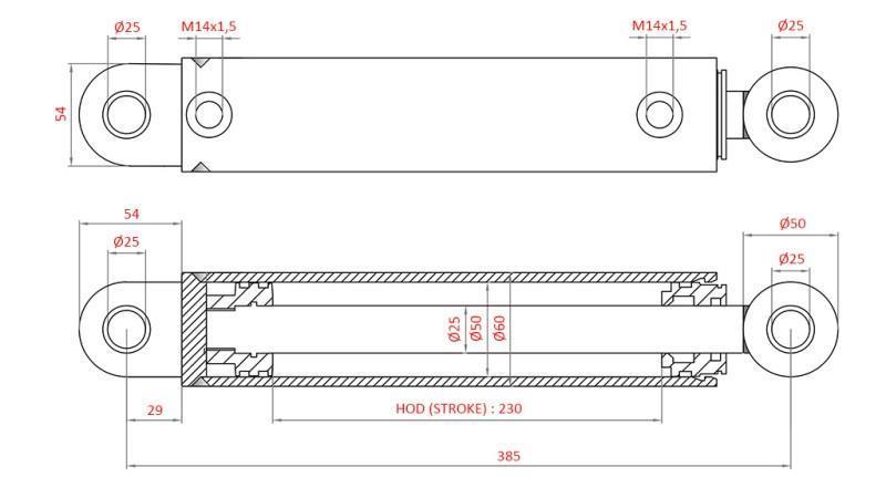 HÜDRAULILINE ROOLISILINDER FIAT-NEW HOLLAND OEM-5198883