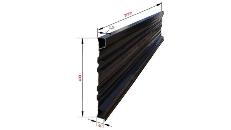 СТРАНИЧЕН ПАНЕЛ ЗА КАЧЕСТВЕН ПРИЦЕП 3 МЕТ. - ВИСОЧИНА 400 mm