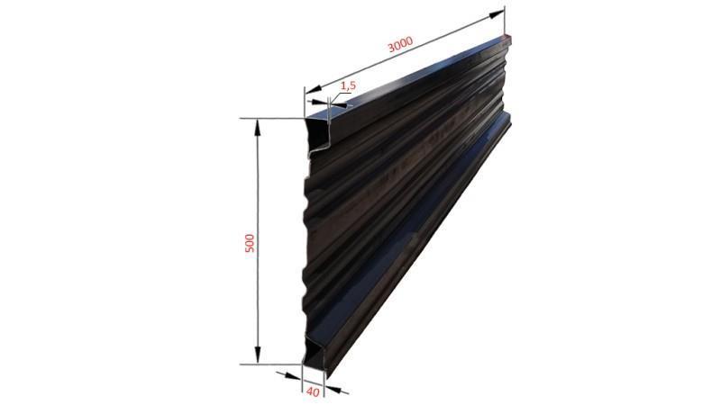 СТРАНИЧЕН ПАНЕЛ ЗА КАЧЕСТВЕН ПРИЦЕП 3 МЕТ. - ВИСОЧИНА 500 mm