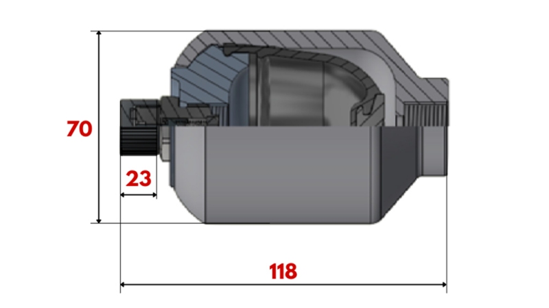 HYDRAULIC ACCUMULATOR 0,15 LIT - M18x1,5