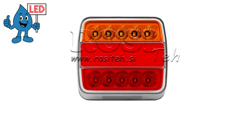 LED REAR LIGHT FOR TRAILER COMBINED 4 FUNCTIONS 12V
