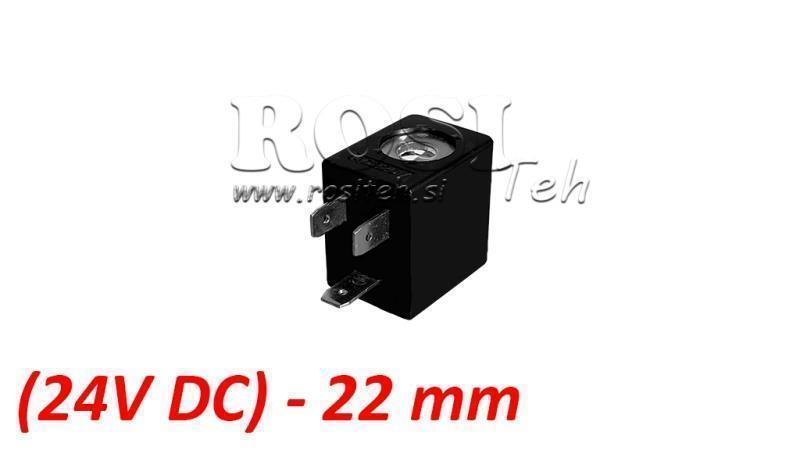 (22) EL. MAG. SPOL 24V DC 3W FOR PNEUMATISK VENTIL 1/4-3/8-1/2