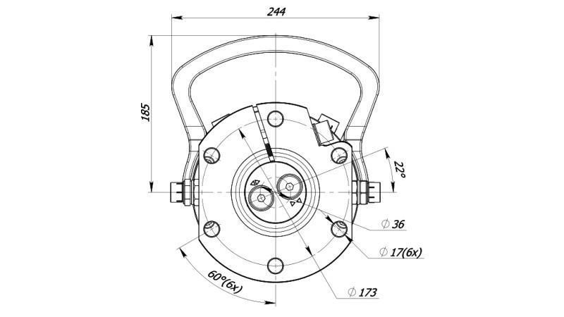 ROTATEUR HYDRAULIQUE 6000/3000 KG AVEC FLANQUE