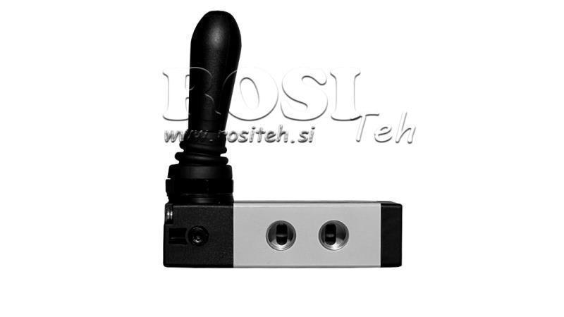 PNEUMATIKUS KÉZI SZELEP 5/2 1/4 PRT-0852-ARR KÉZI VISSZATÉRÉS