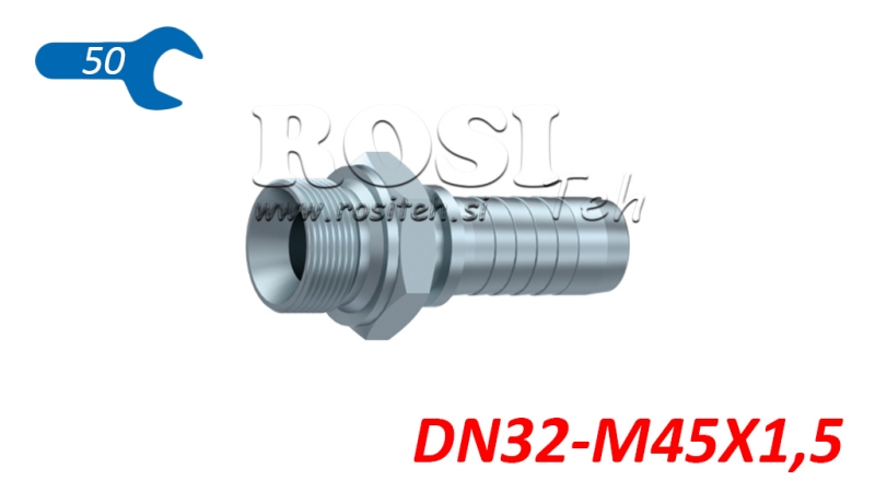 POŁĄCZENIE HYDRAULICZNE BSP MĘSKIE DN32-M45X1,5
