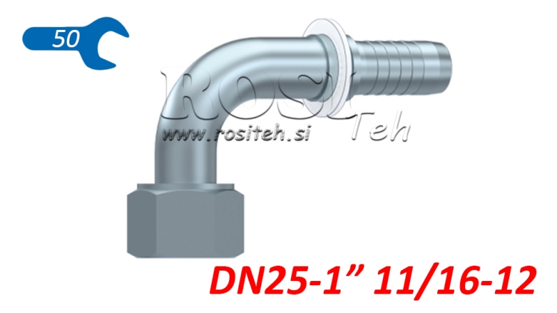POŁĄCZENIE HYDRAULICZNE DKORFS ŻEŃSKI ŁUK 90° DN25-1 11/16-12