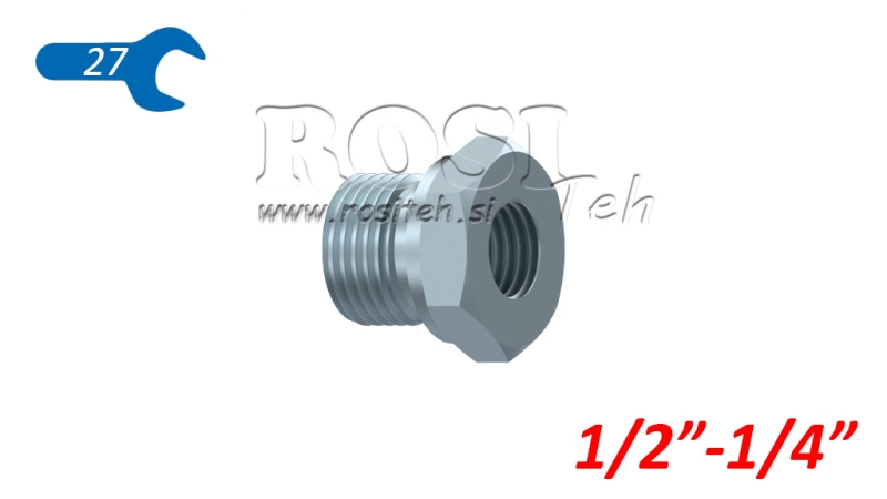 ADAPTATOR HIDRAULIC MASCUL-FEMEIE 1/2-1/4