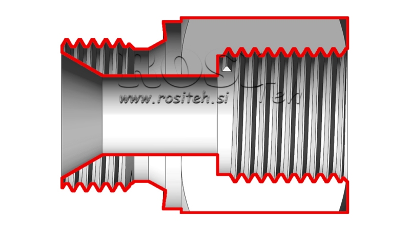 ХИДРАВЛИЧЕН АДАПТЕР МЪЖКИ-ЖЕНСКИ 3/8-18X1.5
