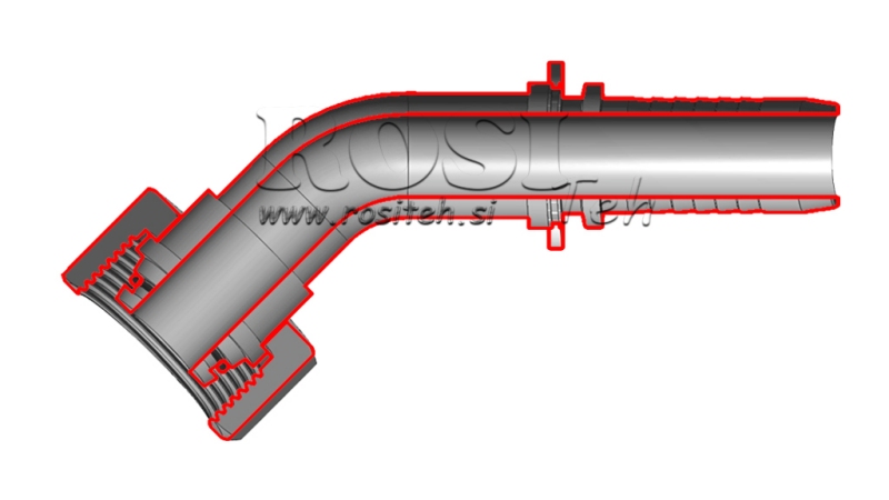 HIDRAULINĖ SĄSAJA DKOS 12 SU MOTERIMI ELBOW 45 DN8-M20X1,5