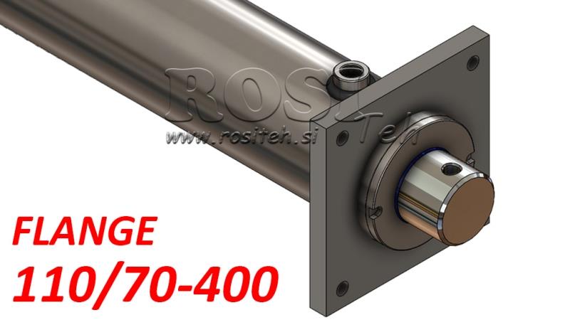 CYLINDER HYDRAULICZNY Z PŁYTĄ MONTAŻOWĄ 110/70-400