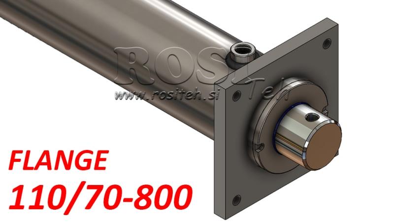 ХИДРАВЛИЧЕН ЦИЛИНДЪР С МОНТАЖНА ПЛАТКА 110/70-800