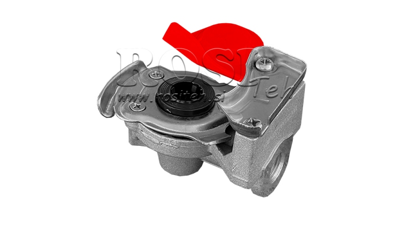 SZYBKOZŁĄCZE MĘSKIE DO POWIETRZA RED Z ZAWOREM