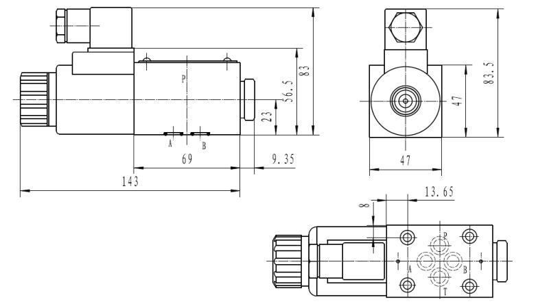 CETOP 3_1 TEKERCS MÉRETEK- 51B