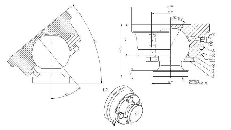 KULA DO CYLINDRA TELESKOPOWEGO FI 73 max. 30 Ton