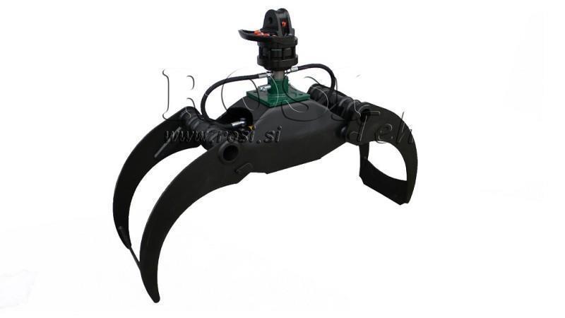 ARTIGLIO FORESTALE LG1500 kg - 1320 mm ROTATORE 4500/2500 KG CON ASSE