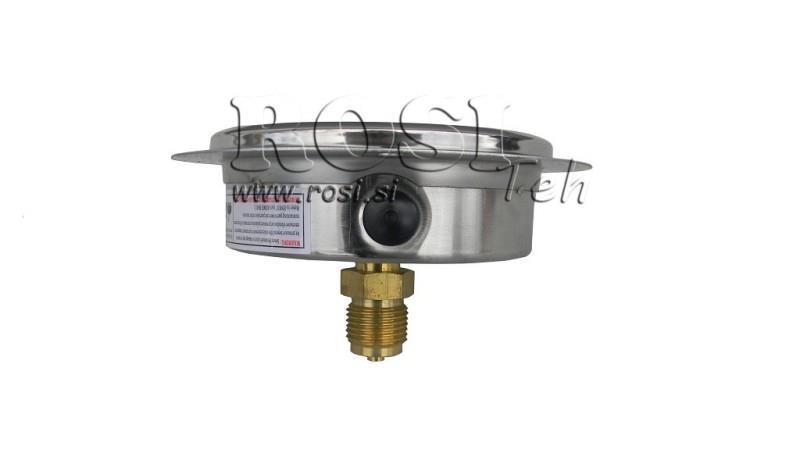 MANOMÈTRE DN100 ARRIÈRE 0 - 4 BAR - 1/2