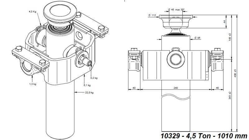 ТЕЛЕСКОПИЧЕН ЦИЛИНДЪР КОМПАКТ 3 СТЕПЕНИ 1010mm x95 -КУПА