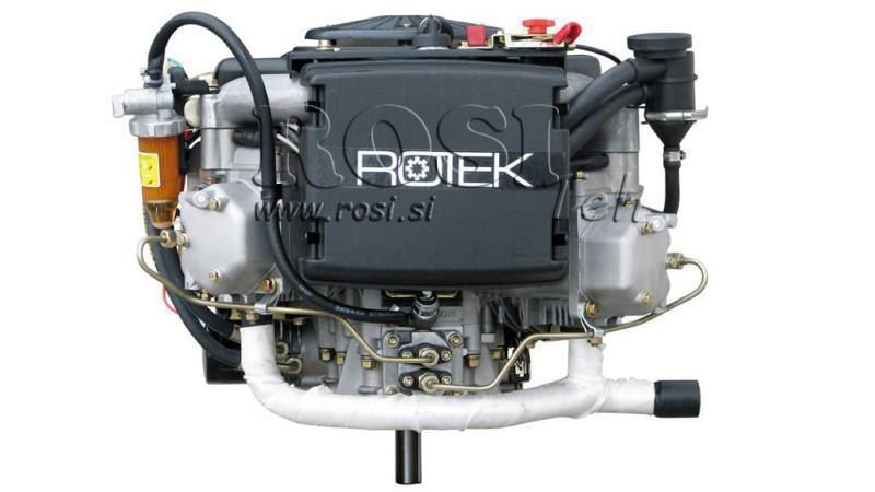 moteur diesel 870cc-15.2kW-3,600 RPM-V-E-KW25.4 (1 pouce)x78.8-démarrage électrique