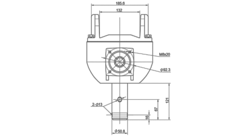 VINKELGEARKASSE KSR50 3:1 (50HK-36.7KW)