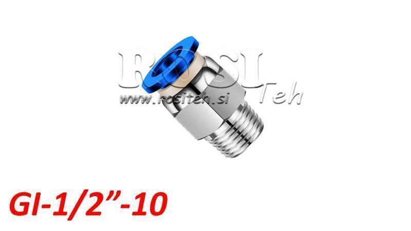 CONECTOR RETO PNEUMÁTICO TPA COM ROSCA GI-012-10