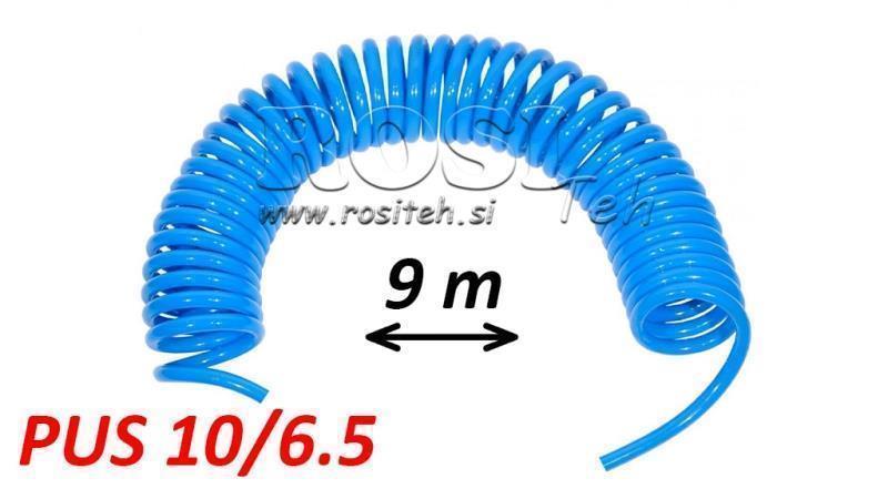 PUS 10/6.5 9m SEM CONEXÃO MANGUEIRA AZUL ESPIRAL