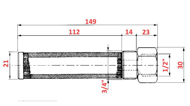 SCREWING SUCTION FILTER 250 μm 1/2