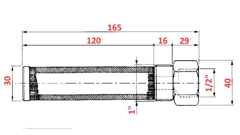 SCREWING SUCTION FILTER 250 μm 1/2