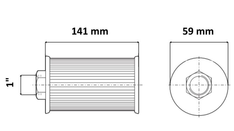 HIDRAVLIČNI SESALNI FILTER KOVINSKI 1 - 45 LIT
