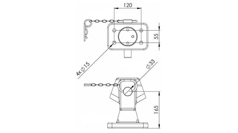 HOMOLOGATED TRACTOR HOOK SEMICIRCULAR IGM-GA276-C