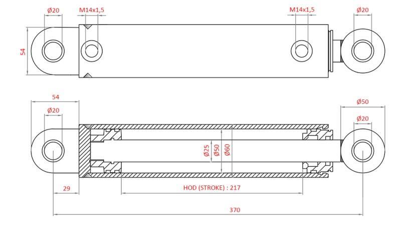 HIDRAULIKUS KORMÁNY HENGER FIAT-NEW HOLLAND OEM-5189892