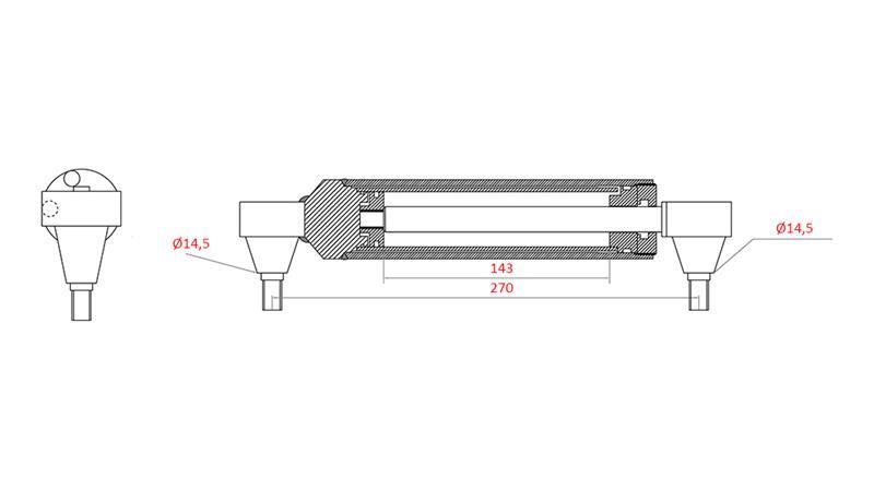 HIDRAULIKUS KORMÁNY HENGER MASSEY FERGUSON  OEM-3401241M91, 0011404U91, 168009M92, 183179M91, 185