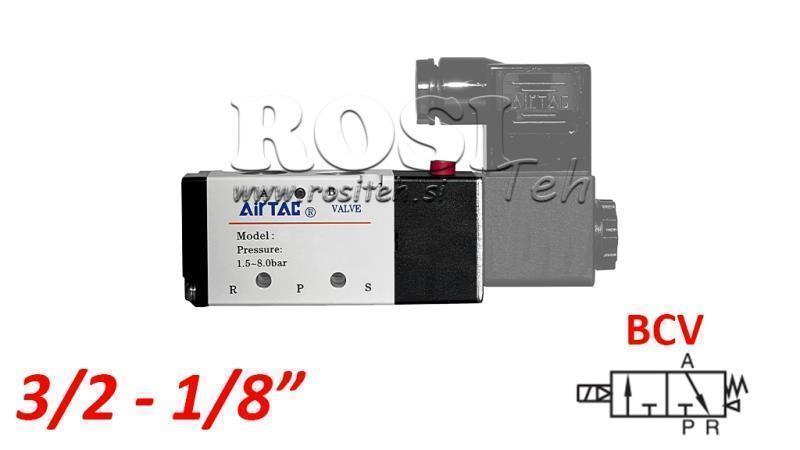 ELETTROVALVOLA PNEUMATICA 3/2 MONOSTABILE 1/8 PRT-0532-BCV