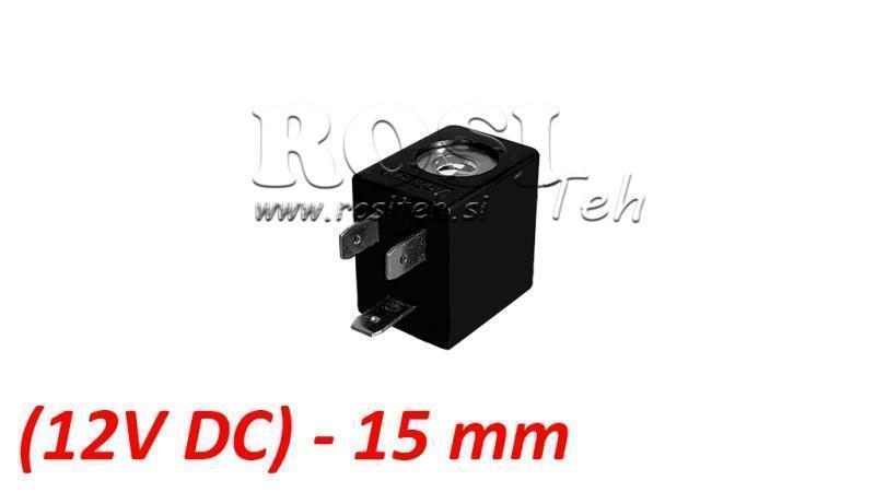 (15) ELECTROMAGNETIC COIL 12V DC 2.5W FOR PNEUMATIC VALVE 1/8