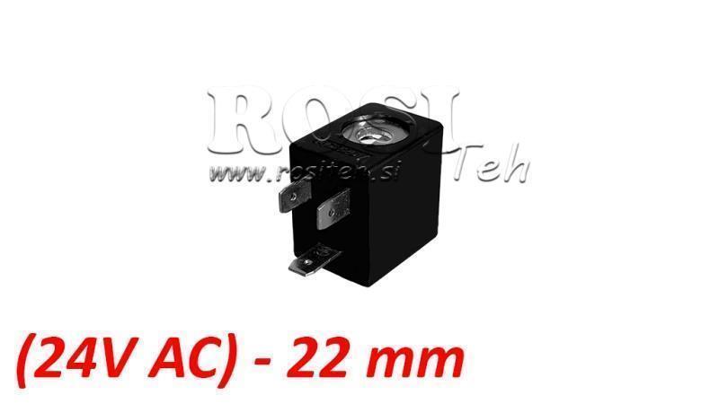 (22) ELECTROMAGNETIC COIL 24V AC 5VA FOR PNEUMATIC VALVE 1/4-3/8-1/2