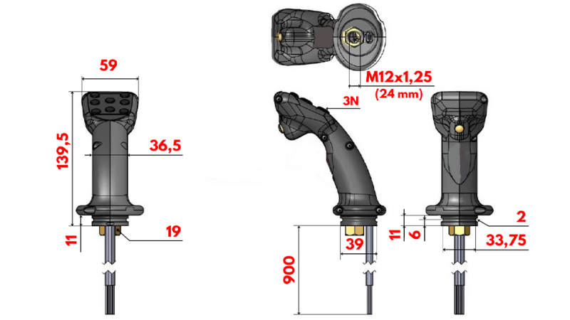 TÁVÍRÁNYTÓ JOYSTIC - 6 GOMB